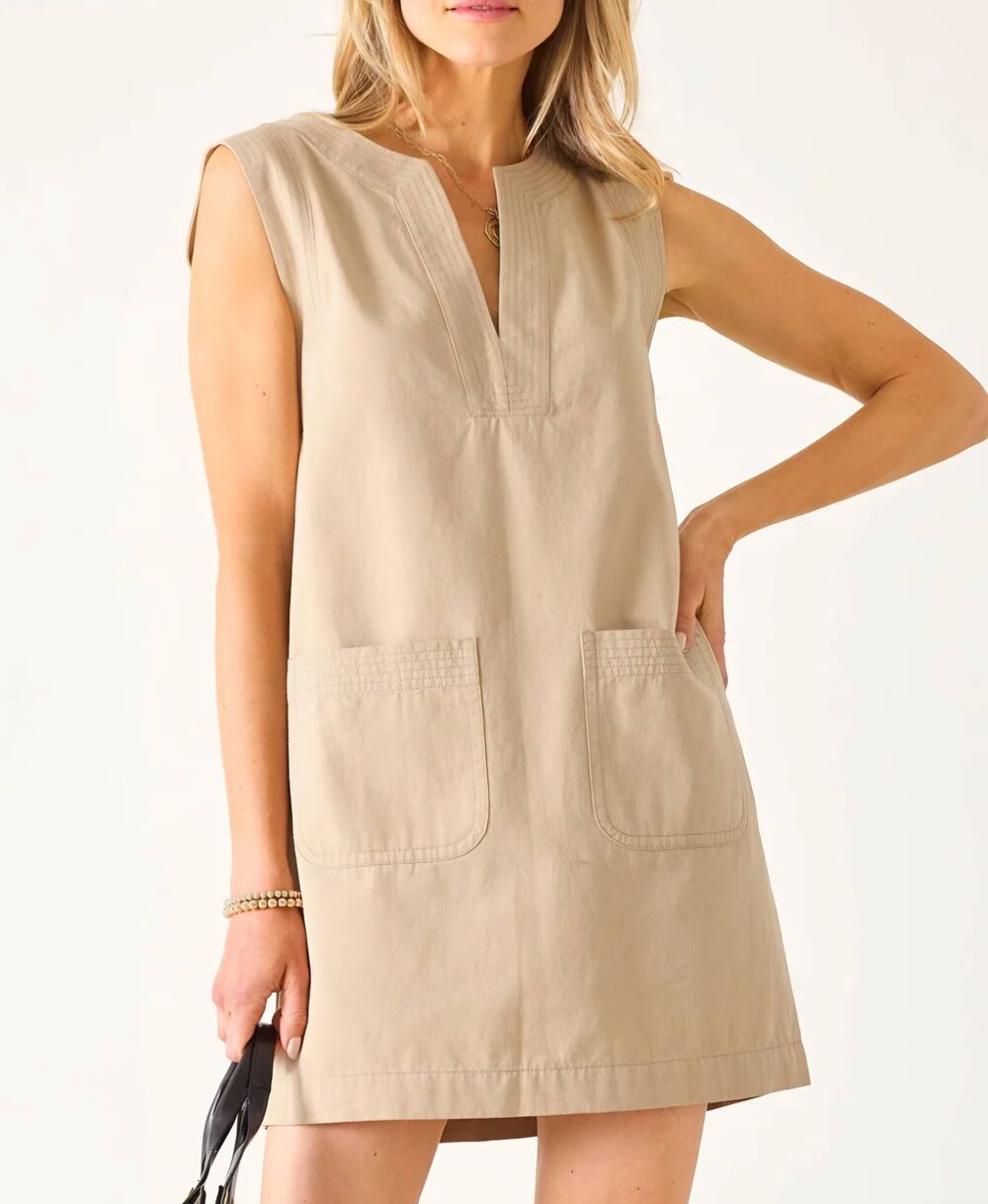 Mersea Voyageur Kitt Dress in khaki sz Small